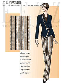 西餐服務員制服設計圖1383