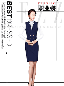 OL通勤裝女秋冬職業裝設計圖2018