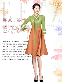 韓式汗蒸咨客制服設計圖582