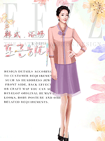 桑拿spa總臺收銀接待服裝款式圖499