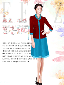 美容spa總臺(tái)收銀接待服裝款式圖501