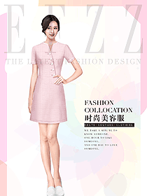 美容spa總臺(tái)收銀接待服裝款式圖509