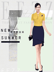 女職業裝短袖襯衫設計圖404