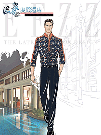 原創設計西餐服務員服裝款式圖1390