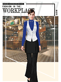 時尚西餐服務員制服設計圖1391