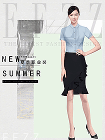 時尚女職業(yè)裝短袖襯衫設(shè)計(jì)圖406