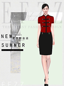 原創設計女職業裝短袖襯衫設計圖415