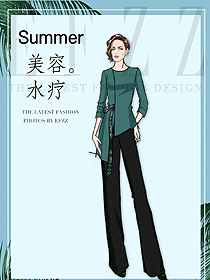 原創制服設計女款按摩技師服裝款式圖1502