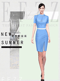 女職業裝夏裝制服設計圖1175