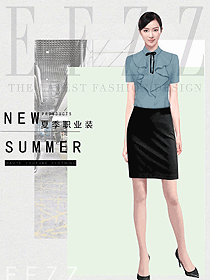 時(shí)尚女職業(yè)裝短袖襯衫設(shè)計(jì)圖418