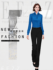 女職業裝長袖襯衫設計圖455