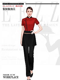 新款特色餐廳服務員制服設計圖476