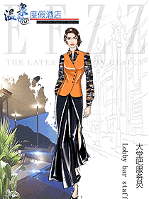 時尚酒店大堂制服設計圖1322