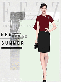 原創設計女職業裝短袖襯衫設計圖423