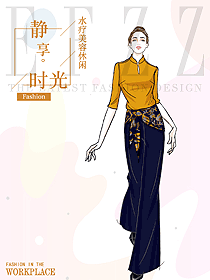 時尚按摩技師服款式設計圖1523