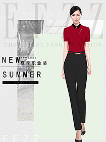 時尚女職業裝短袖襯衫設計圖425