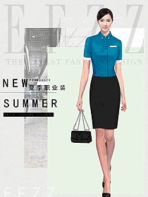 原創設計女職業裝短袖襯衫設計圖431