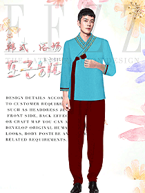 韓式養(yǎng)生會(huì)所服務(wù)生制服設(shè)計(jì)圖931