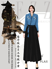 原創設計中餐服務員制服設計圖2298