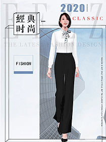 原創設計女職業裝長袖襯衫款式圖458