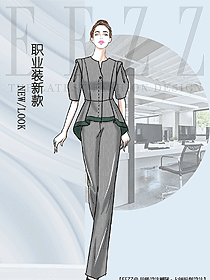新款專賣(mài)店?duì)I業(yè)員制服款式設(shè)計(jì)圖1618