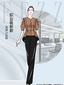 時尚女款專賣店?duì)I業(yè)員制服設(shè)計圖1619