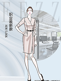 女職業裝夏裝制服設計圖1211
