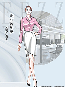 原創設計女職業裝長袖襯衫款式圖462