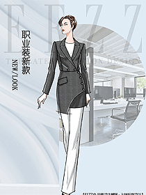 OL通勤裝女秋冬職業裝設計圖2095