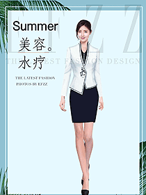 美容spa總臺收銀接待服裝款式圖518
