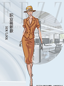 新款女職業裝夏裝服裝款式圖1218