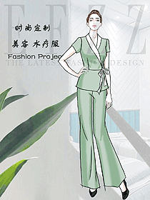 原創(chuàng)制服設(shè)計(jì)按摩技師服裝設(shè)計(jì)圖1548