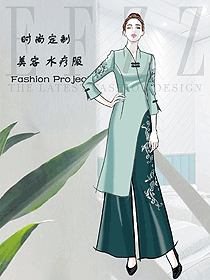 原創(chuàng)制服設(shè)計(jì)按摩技師服裝設(shè)計(jì)圖1554