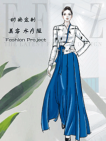 時(shí)尚按摩技師服款式設(shè)計(jì)圖1557