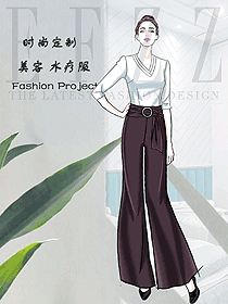 時尚按摩技師服款式設計圖1563