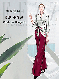 原創(chuàng)制服設計按摩技師服裝設計圖1568