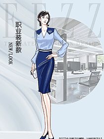 時(shí)尚女職業(yè)裝長(zhǎng)袖襯衫設(shè)計(jì)圖468