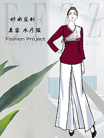 時尚按摩技師服款式設(shè)計(jì)圖1571