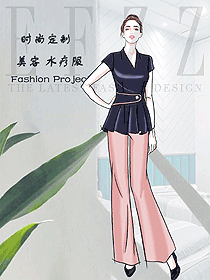 美容養生會所技師制服設計圖973