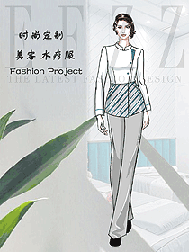 時尚養生會所服務生制服設計圖978