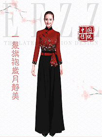 新款中餐服務員制服設計圖2361