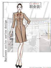 原創設計女夏裝制服設計圖1229