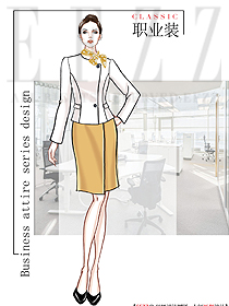 時尚女秋冬職業裝設計圖2130