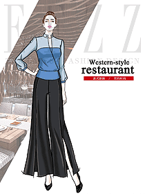 原創(chuàng)設(shè)計(jì)總臺(tái)收銀接待服裝款式圖524