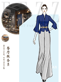 時尚養生會所服務生制服設計圖994