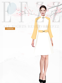 原創(chuàng)設(shè)計(jì)總臺收銀接待服裝款式圖528