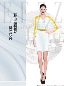 時尚女夏裝制服設計圖1263