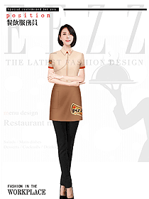 新款特色餐廳服務員制服設計圖574