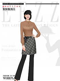 新款特色餐廳服務(wù)員制服設(shè)計(jì)圖590
