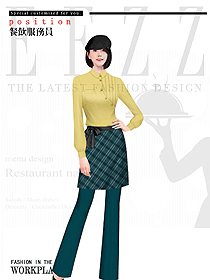 特色餐廳服務員制服設計圖593